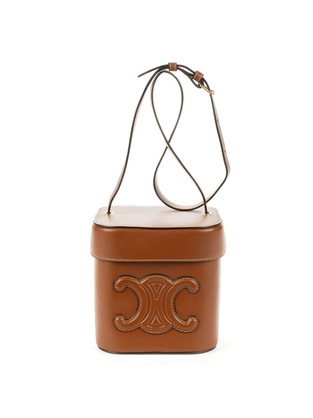 Celine Small Triomphe Box Brown Smooth Calfskin